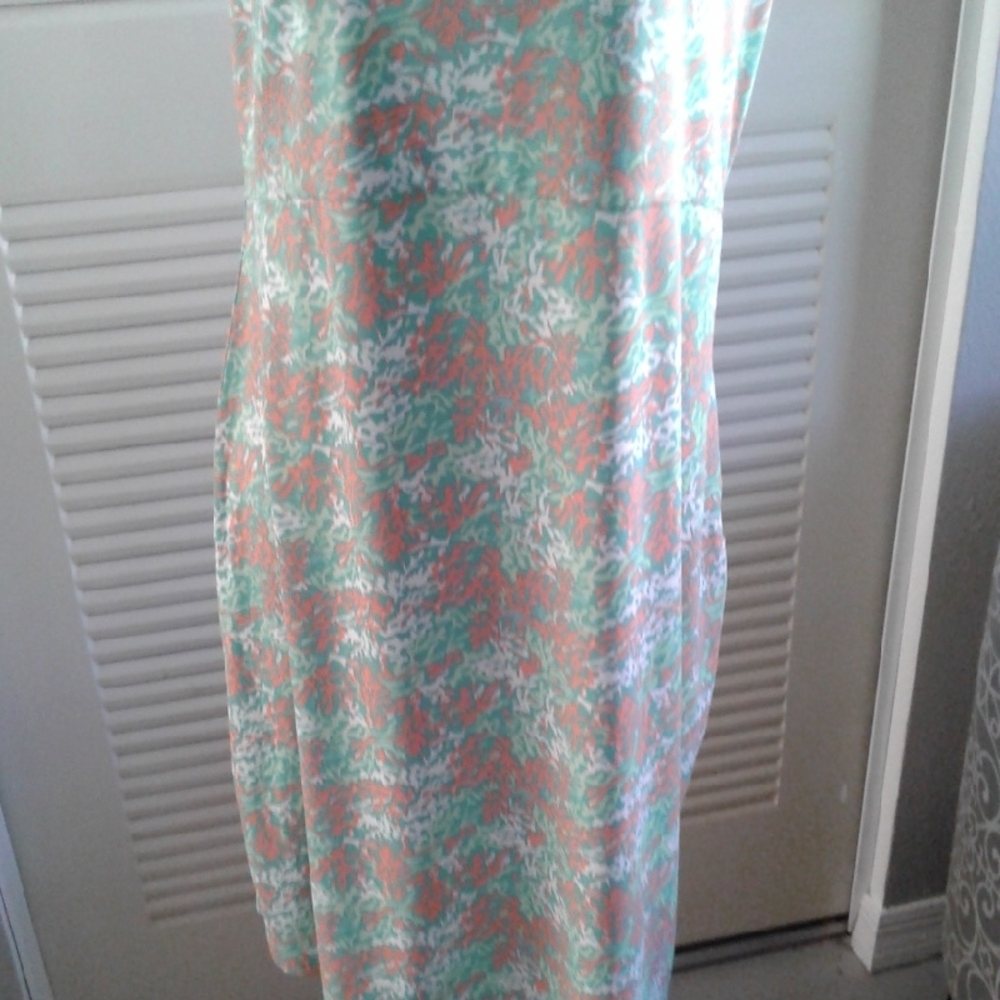 Columbia Teal and Coral Patterned Top - Picture 3 of 8